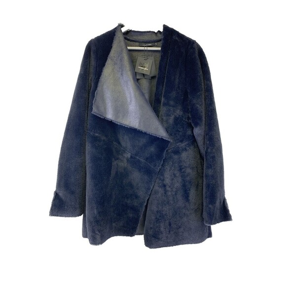 New Tags Lauren Vidal Nuit Faux Fur Jacket Luna Faux Leather Lined Womens Small - Picture 1 of 15